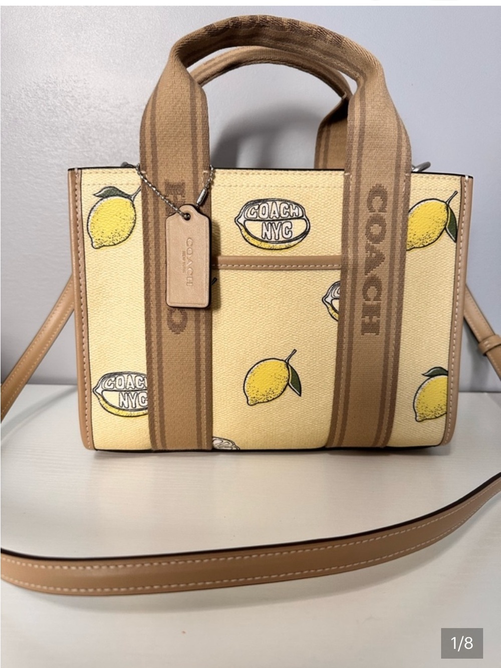 NWT Coach Smith Tote Bag 24 Lemon Print | Garden Glade Multi | CAR79 🍋